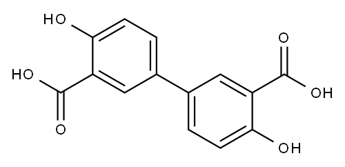4,4'-Dihydroxybiphenyl-3,3'-dicarboxylic acid Structure