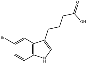 5-ブロモ-1H-インドール-3-ブタン酸 化学構造式