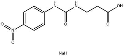 N-[[(4-ニトロフェニル)アミノ]カルボニル]-β-アラニンナトリウム 化学構造式