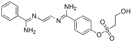 4,4'-(1,2-エテンジイル)ビスベンズアミジン·2(2-ヒドロキシエタンスルホン酸) 化学構造式
