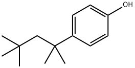 4-(1,1,3,3-テトラメチルブチル)フェノール 化学構造式