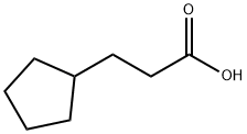 3-シクロペンチルプロピオン酸 化学構造式