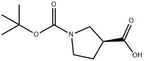 (3S)-1-(tert-Butoxycarbonyl)-3-pyrrolidinecarboxylic acid Structure