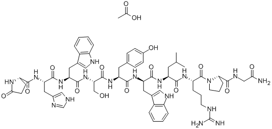 醋酸曲普瑞林, 140194-24-7, 结构式