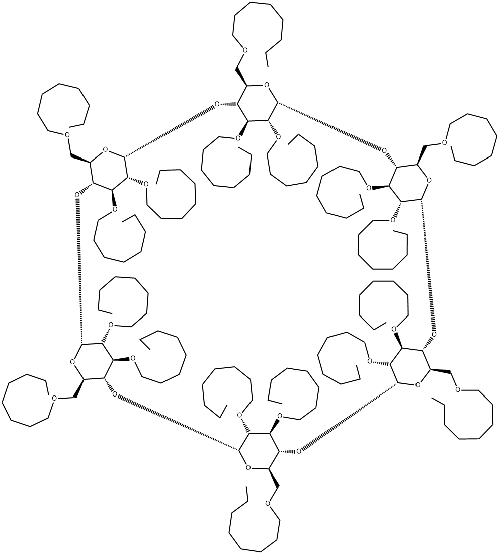 2,3,6-三-O-辛基-Α-环糊精 结构式