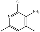 2-クロロ-4,6-ジメチルピリジン-3-アミン 化学構造式