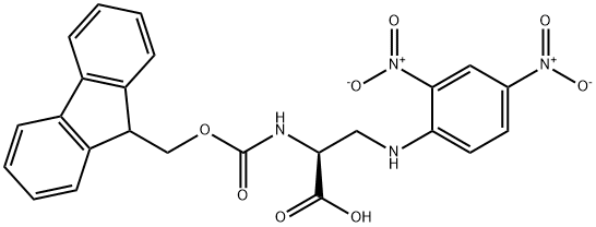 N-芴甲氧羰基-N'-(2,4-二硝基苯基)-L-2,3-二氨基丙酸 结构式