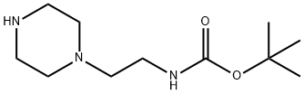 1‐(2‐N‐BOC‐アミノエチル)ピペラジン 化学構造式
