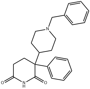 3-フェニル-1'-(フェニルメチル)-3,4'-ビピペリジン-2,6-ジオン 化学構造式