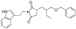 2-[2-[(Benzyloxy)methyl]butyl]-N-[2-(1H-indol-3-yl)ethyl]succinimide Structure