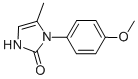 1-(p-メトキシフェニル)-5-メチル-4-イミダゾリン-2-オン 化学構造式