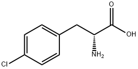 (R)-4-クロロ-α-アミノベンゼンプロパン酸 化学構造式
