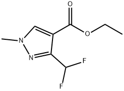3-(ジフルオロメチル)-1-メチル-1H-ピラゾール-4-カルボン酸エチル 化学構造式