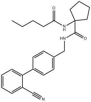 1-[(2'-Cyano[1,1'-biphenyl]-4-yl)MethylaMino]-N-pentanoylcyclopentanecarboxaMide Structure