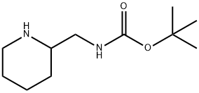 2-(叔丁氧羰基氨基甲基)-哌啶 结构式