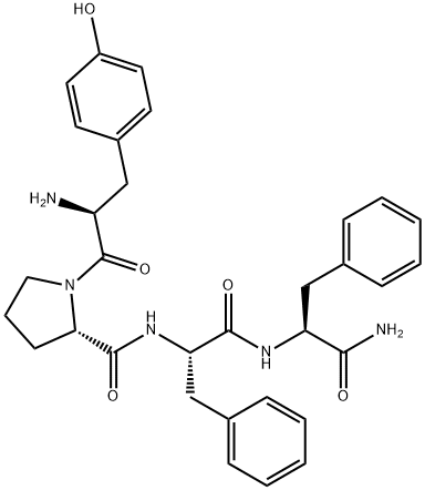 TYR-PRO-PHE-PHE-NH2, 141801-26-5, 结构式