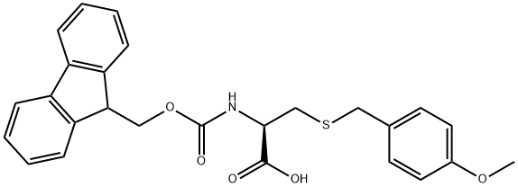 N-Fmoc-S-(4-甲氧基苄基)-L-半胱氨酸 结构式