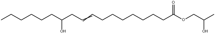 12-ヒドロキシ-9-オクタデセン酸2-ヒドロキシプロピル 化学構造式