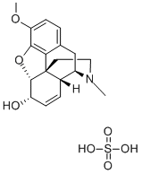 7,8-ジデヒドロ-4,5α-エポキシ-3-メトキシ-17-メチルモルフィナン-6α-オール·0.5硫酸塩 化学構造式