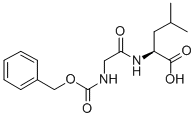 N-(ベンジルオキシカルボニル)-Gly-Leu-OH 化学構造式
