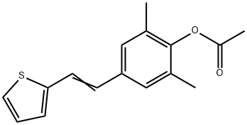 [2-methyl-4-[(E)-2-thiophen-2-ylethenyl]phenyl] propanoate Structure