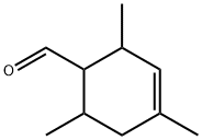 2,4,6-トリメチル-3-シクロヘキセン-1-カルボアルデヒド 化学構造式