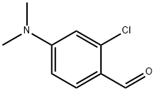 2-クロロ-4-(ジメチルアミノ)ベンズアルデヒド 化学構造式