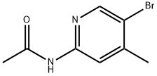 2-アセトアミド-5-ブロモ-4-メチルピリジン 化学構造式