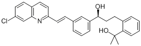 2-(2-(3-(2-(7-Chloro-2-quinolinyl)-ethenylphenyl)-3-hydroxypropyl)phenyl)-2-propanol Struktur