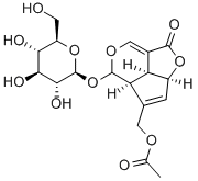 (2aS)-2a,4aα,5,7bα-テトラヒドロ-4-アセトキシメチル-5α-(β-D-グルコピラノシルオキシ)-1H-2,6-ジオキサシクロペンタ[cd]インデン-1-オン