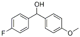 (4-フルオロフェニル)(4-メトキシフェニル)メタノール 化学構造式