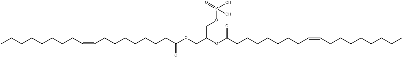 [1-[(E)-octadec-9-enoyl]oxy-3-phosphonooxypropan-2-yl] (E)-octadec-9-enoate Structure