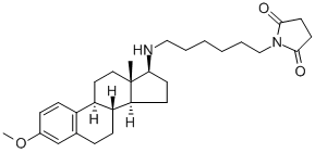 3-メトキシ-17-[6-(2,5-ジオキソピロリジン-1-イル)ヘキシルアミノ]エストラ-1,3,5(10)-トリエン 化学構造式
