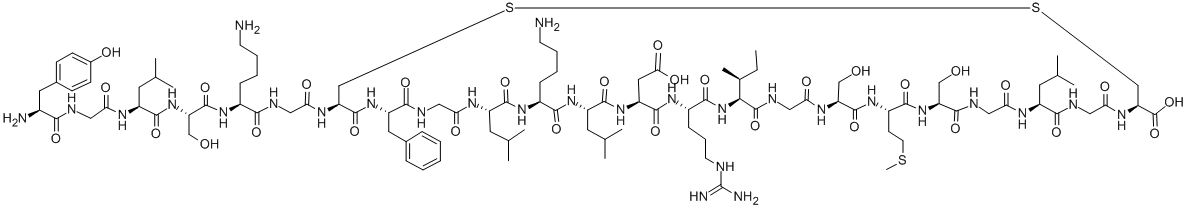 (TYR0)-C-TYPE NATRIURETIC PEPTIDE (32-53) (HUMAN, PORCINE, RAT), 142878-79-3, 结构式