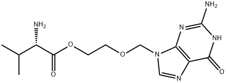 DL-Valine, 2-[(2-amino-1,6-dihydro-6-oxo-9H-purin-9-yl)methoxy]ethyl ester Structure