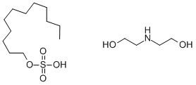 十二烷基硫酸二乙醇胺(盐), 143-00-0, 结构式