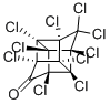 1,1a,3,3a,4,5,5,5a,5b,6-デカクロロ-1,1a,3,3a,4,5,5a,5b-オクタヒドロ-1,3,4-メテノ-2H-シクロブタ[cd]ペンタレン-2-オン 化学構造式