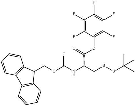 FMOC-CYS(TBUTHIO)-OPFP Structure