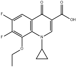 1-cyclopropyl-8-ethoxy-6,7-difluoro-4-oxo-1,4-dihydroquinoline-3-carboxylic acid Struktur