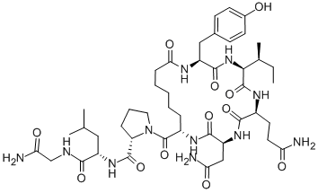 TYR-ILE-GLN-ASN-ASU-PRO-LEU-GLY-NH2: YIQN-ASU-PLG-NH2, 14317-68-1, 结构式