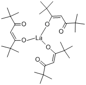 トリス(2,2,6,6-テトラメチル-3,5-ヘプタンジオナト)ランタン(III) 化学構造式