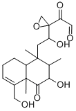 2-[1-ヒドロキシ-2-[(1,2,3,4,4a,7,8,8a-オクタヒドロ-3-ヒドロキシ-5-ヒドロキシメチル-1,2,4a-トリメチル-4-オキソナフタレン)-1-イル]エチル]-α-オキソオキシラン-2-アセトアルデヒド 化学構造式