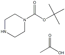 哌嗪-1-甲酸叔丁酯醋酸盐, 143238-38-4, 结构式