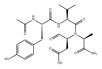 AC-TYR-VAL-ALA-ASP-H (アルデヒド) 化学構造式