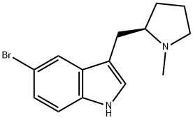 (R)-5-溴-3-(1-甲基-2-吡咯烷基甲基)-1H-吲哚 结构式