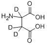 DL-アスパラギン酸-2,3,3-D3 化学構造式
