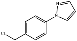 1-(4-(クロロメチル)フェニル)-1H-ピラゾール 化学構造式