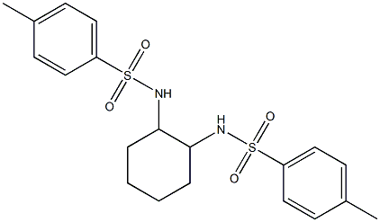(1R,2R)-N,N'-ジ-P-トシル-1,2-シクロヘキサンジアミン 化学構造式
