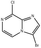3-ブロモ-8-クロロイミダゾ[1,2-A]ピラジン 化学構造式