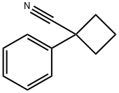 1-苯基环丁烷甲腈, 14377-68-5, 结构式